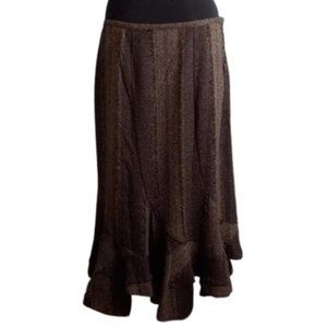 Talk Of The Walk 14 Skirt Fringe Assymetrical Brown Atlantic City Boutique